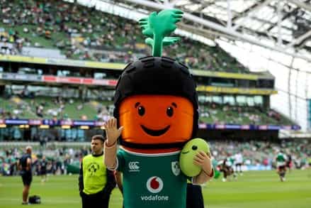 Kevin the Carrot is officially the new mascot for the Irish Rugby Football Union Kevin the Carrot is officially the new mascot for the Irish Rugby Football Union