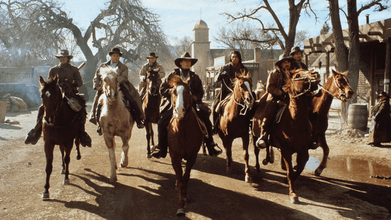 A classic Western action movie is airing on TV tonight A classic Western action movie is airing on TV tonight