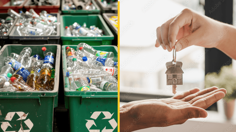 Man buys house using money gathered from recycling bottles and cans Man buys house using money gathered from recycling bottles and cans