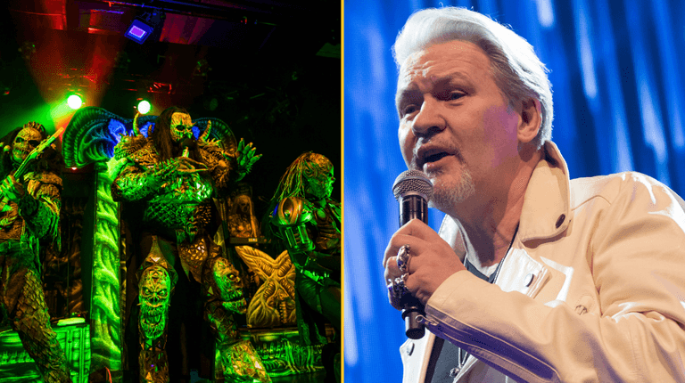 Johnny Logan duets with Lordi in performance of new rock tune Johnny Logan duets with Lordi in performance of new rock tune
