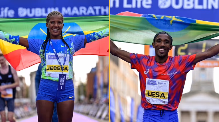 Victory for Ethiopian athletes in both men and women’s titles at Dublin Marathon Victory for Ethiopian athletes in both men and women’s titles at Dublin Marathon