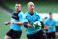 Pic: Verne Troyer steps into the Ulster scrum and Peter Stringer gets confused