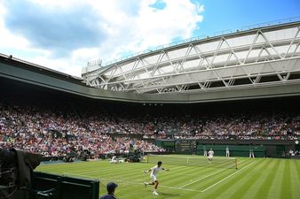 Pic: Not everyone was enthralled by the action on centre court today