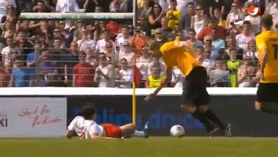 Video: NBA Star Dirk Nowitzki takes epic dive during soccer match