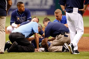Video: Baseball player takes a line drive straight in the head