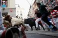 Pic: Man takes a bull horn to the balls in Pamplona