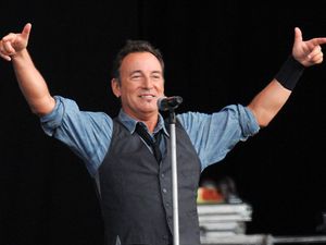 Pic: Yes that’s Bruce Springsteen in a Kilkenny jersey in a brilliant sign outside Nowlan Park