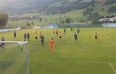 Austrian Goalkeeper scores a cracking goal from inside his own box