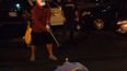 Video: Would you let John Daly take a tee shot off your face in a car park in the dark? This guy did