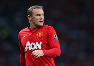 Wayne Rooney sporting some interesting head gear against Crystal Palace today