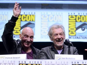 Picture: Patrick Stewart and Ian McKellen have an amazing souvenir of their trip to Coney Island in New York