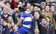 GIF: Joey Barton struck on the head during yesterday’s game at Turf Moor