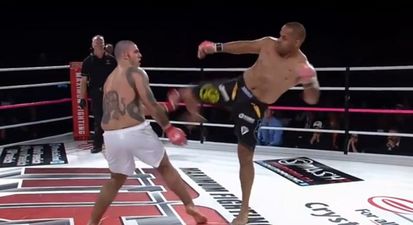 Video: Incredible kick to the head makes for a brutal MMA knockout