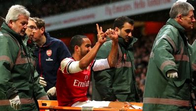 Pic: Theo Walcott’s 2-0 gesture beautifully rendered in Subbuteo form