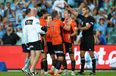 Video: Brisbane Roar player guilty of the most over-the-top faking of an injury you’ll ever see