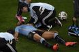 Vine: Uruguayan player gets knocked out cold by Raheem Sterling’s knee