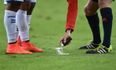 That’s Gas – Pic: Waterford soccer club surely the first in the country to have a referee use vanishing spray in a match
