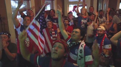 Video: USA fans react to Portugal’s last minute cracker