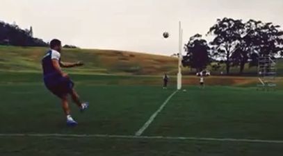Video: Australian rugby league star Jarryd Hayne slots over the most insane drop goal you’ll ever see