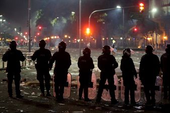 Pics: Rioting Argentina fans went on the rampage in Buenos Aires last night
