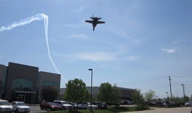 Video: Low-flying fighter jet scares the absolute bejaysus out of startled onlookers…
