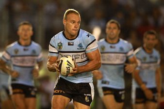 Video: Check out this match-levelling 45 metre drop goal from the NRL