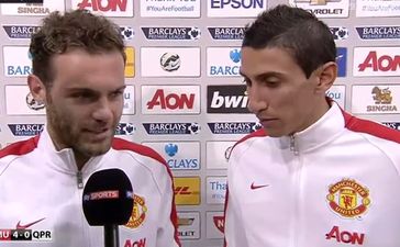 Video: Juan Mata acts as interpreter as Angel di Maria takes Man Of The Match award