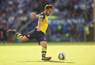 Vine: Aaron Ramsey delivered the worst pass of the Premier League season so far yesterday