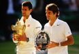 Pic: Roger Federer and Novak Djokovic look up, up and up some more to former NBA star Yao Ming