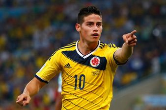 Video: James Rodriguez scored a peach for Colombia last night