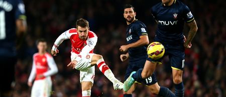 Pic: Aaron Ramsey refuses to shake Piers Morgan’s hand after the Chelsea match