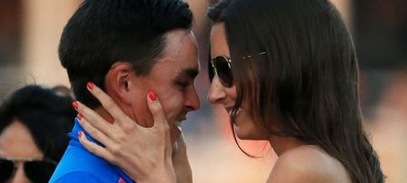 Video: Rickie Fowler passionately kissing his model girlfriend after winning the Players Championship