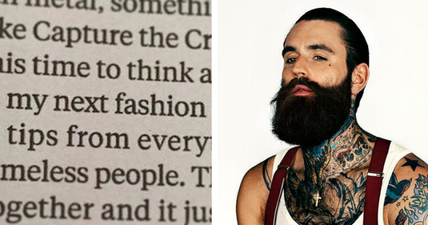 Real life Zoolander admits to taking style tips from the homeless