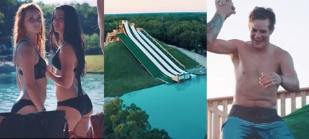 Video: Loads of hot people try out the world’s tallest super slide in Texas
