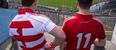 Pics: A man wearing jeans during a club hurling match in Cork last night