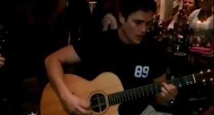 Video: Home and Away’s Kyle Braxton gets involved in pub trad session while visiting Kildare