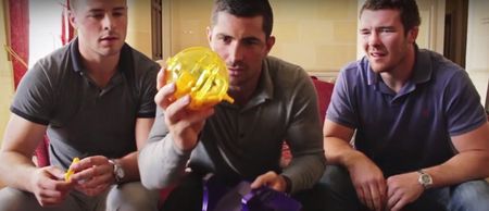 VIDEO: Cheesy chat up lines and Emily Ratajkowski: The Irish rugby team spin JOE’s Tombola of Truth