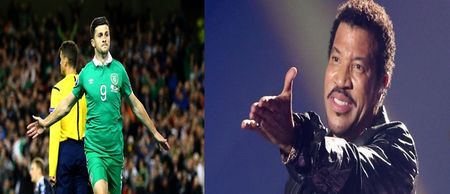 PIC: We doubt anyone will top this Lionel Richie-inspired Irish flag at the Poland match tomorrow