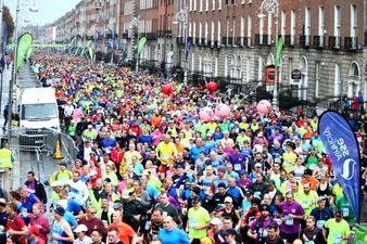 PIC: This sign at the Dublin Marathon could only be seen in Ireland