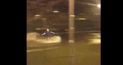 VIDEO: Wakeboarder makes the most of Storm Frank floods in Monaghan