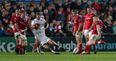 PIC: Ulster’s tribute to Anthony Foley was well received by the Munster faithful