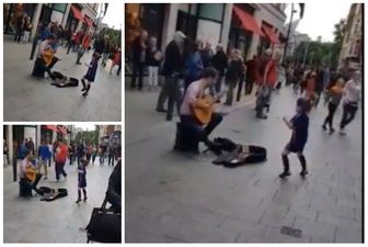 WATCH: 5-year-old can’t help but dance along to Grafton Street busker