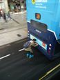 WATCH: Man on rollerblades hitches a ride down O’Connell Street on back of a Dublin Bus