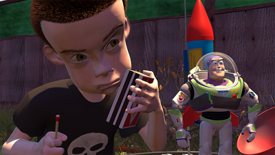 Hollywood star dresses up as the bully from Toy Story and the similarity is staggering