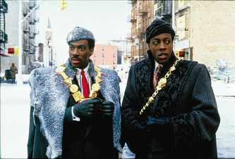 An entire restaurant building dressed up as a famous Eddie Murphy movie for Hallowe’en