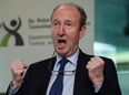 Minister Shane Ross congratulates Sanita Puspure on gold medal win, but manages to get her name wrong