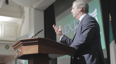 The strange and unsettling world of the Irexit conference where Nigel Farage was greeted like a returning hero