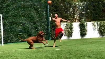 WATCH: Lionel Messi really enjoys making his dog look silly