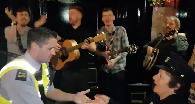 Gardaí dancing