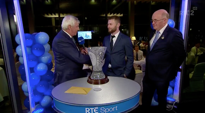 Michael Lyster shows his composure during bizarre gaffe on Sunday Game last night